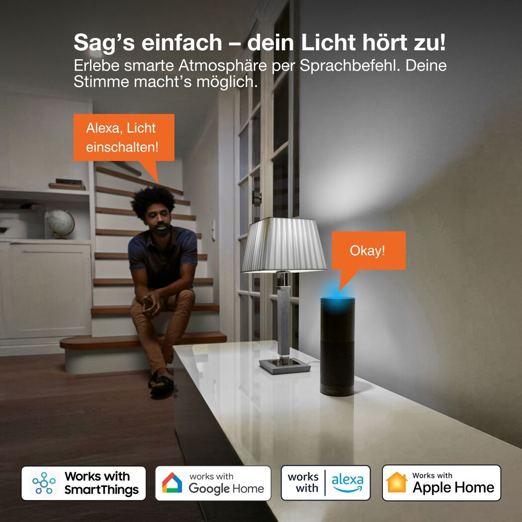LED-Leuchtmittel 'SMART+ MATTER Classic shapes Tunable white' dimmbar Standardform matt E27 14 W 1521 lm warmweiß bis tageslichtweiß