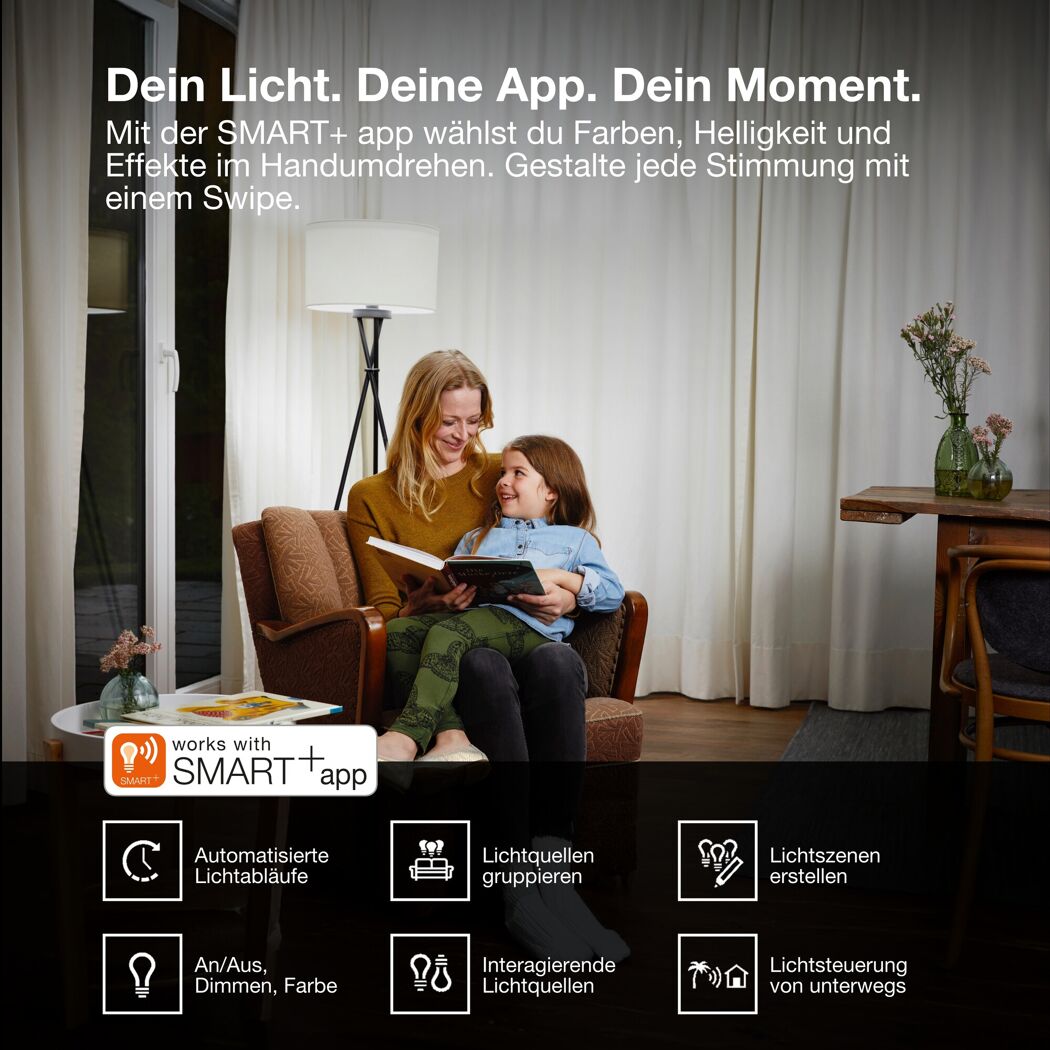LED-Leuchtmittel 'SMART+ MATTER Classic shapes Tunable white' dimmbar Standardform matt E27 14 W 1521 lm warmweiß bis tageslichtweiß