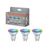 LED-Leuchtmittelset 'Smart+' dimmbar Reflektor klar GU10 4,7 W 350 lm RGB - tunable white 3 Stück