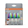 LED-Leuchtmittelset 'SMART+ MATTER Classic shapes Multicolor' dimmbar Kerze matt E14 4,9 W 470 lm RGB - tunable white 3 Stück