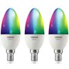 LED-Leuchtmittelset 'SMART+ MATTER Classic shapes Multicolor' dimmbar Kerze matt E14 4,9 W 470 lm RGB - tunable white 3 Stück