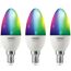 LED-Leuchtmittelset 'SMART+ MATTER Classic shapes Multicolor' dimmbar Kerze matt E14 4,9 W 470 lm RGB - tunable white 3 Stück