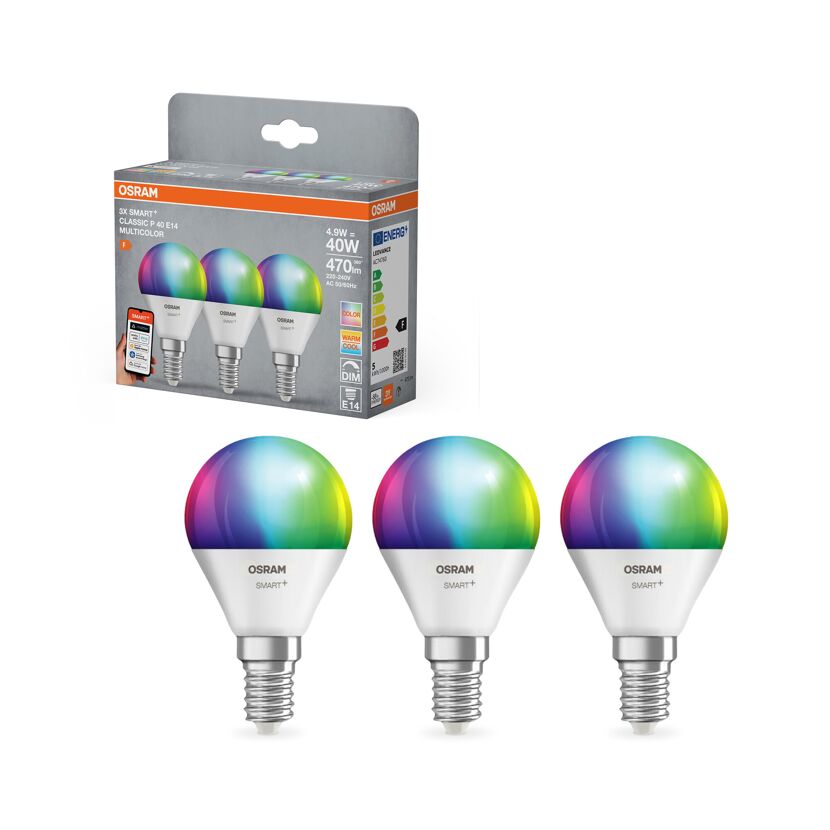 LED-Lampe 'Smart+ WiFi CLP' RGBW 4,9 W E14 470 lm, dimmbar 3er-Pack