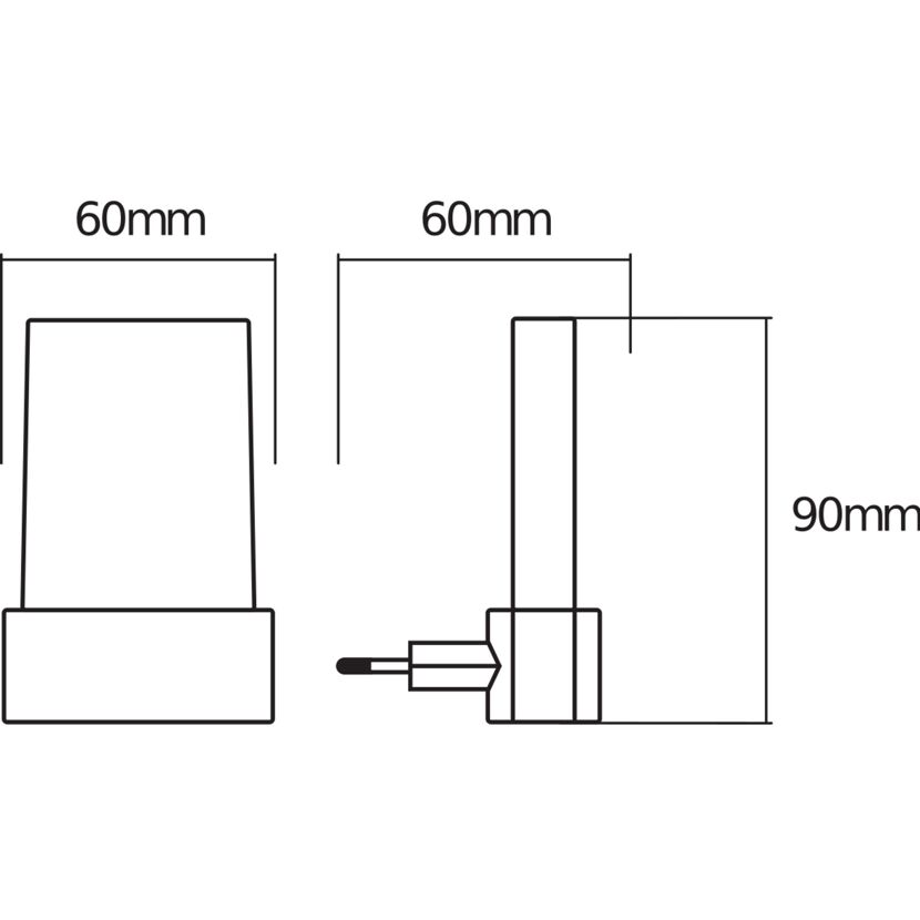 LED-Nachtlicht 'Lunetta Shine RGB' 0,28 W RGB - tunable white 6 x 9 x 6 cm