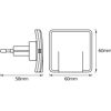 LED-Nachtlicht 'Lunetta Slim' 0,3 W 3 lm warmweiß 6 x 6 x 5,8 cm