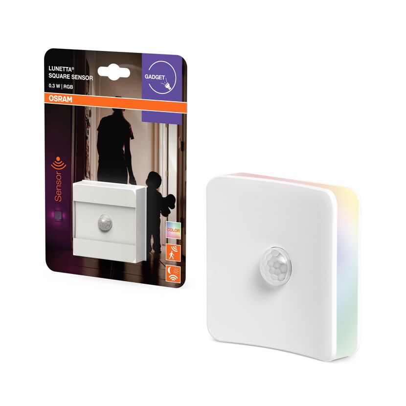 LED-Nachtlicht 'Lunetta Square' 0,3 W RGB - tunable white 6,2 x 6,2 x 6,2 cm