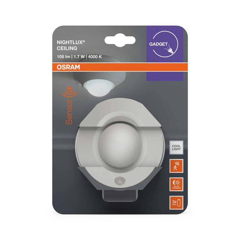LED-Nachtlicht 'Nightlux Ceiling' 1,7 W 105 lm neutralweiß Ø 8,6 x 4,7 cm