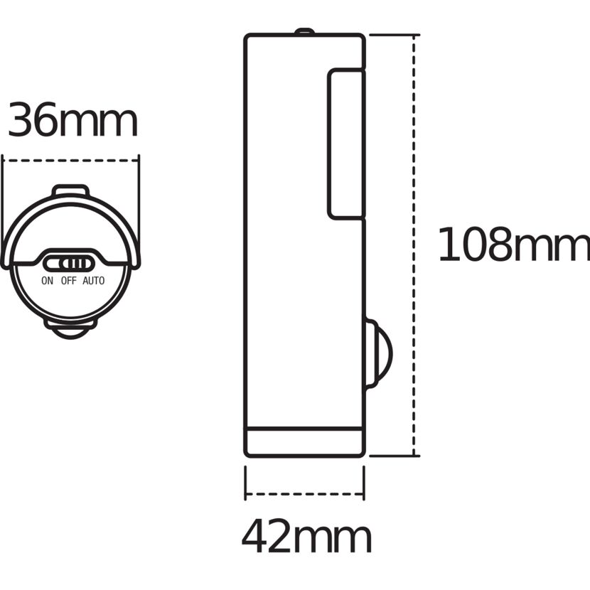 LED-Nachtlicht 'Nightlux Torch' 0,35 W 10 lm neutralweiß 4,2 x 10,8 x 3,6 cm