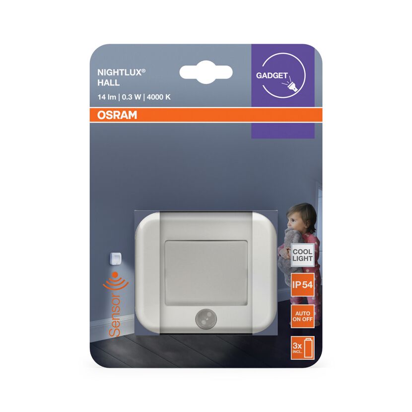 LED-Nachtlicht 'Nightlux Hall' 0,25 W 14 lm neutralweiß 14 x 2,5 x 19,5 cm