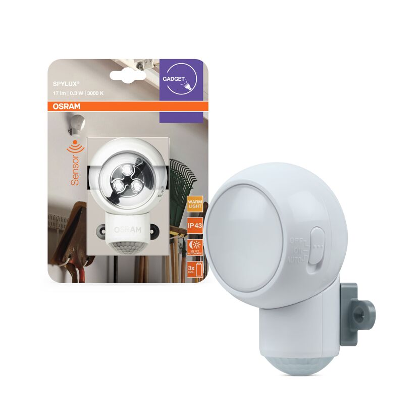 LED-Nachtlicht 'Spylux' 0,3 W 17 lm warmweiß 6,8 x 9,9 x 6,8 cm