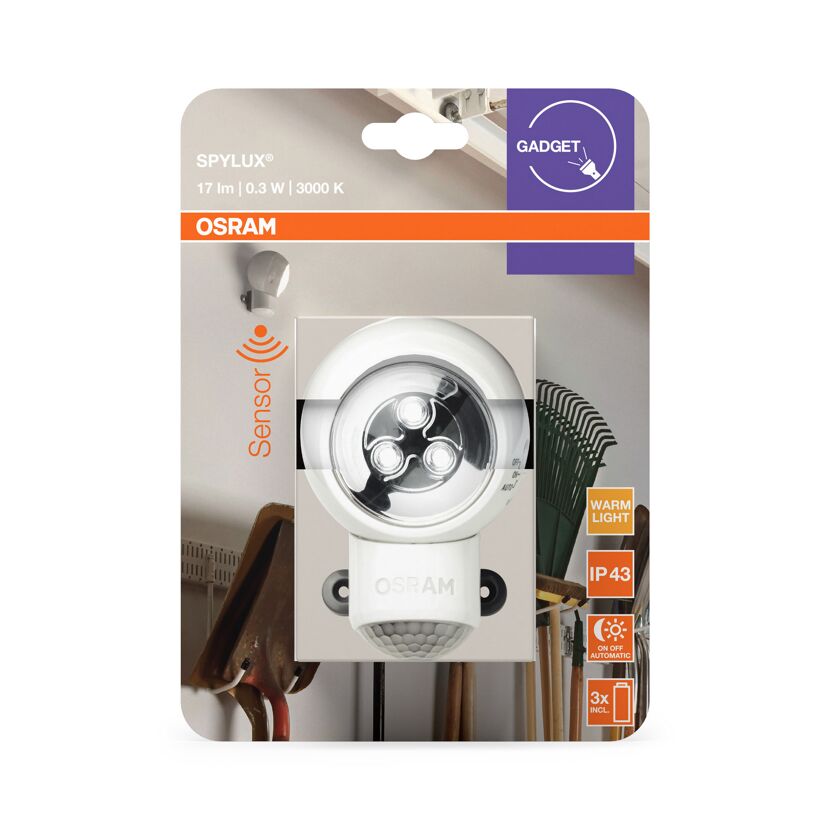 LED-Nachtlicht 'Spylux' 0,3 W 17 lm warmweiß 6,8 x 9,9 x 6,8 cm