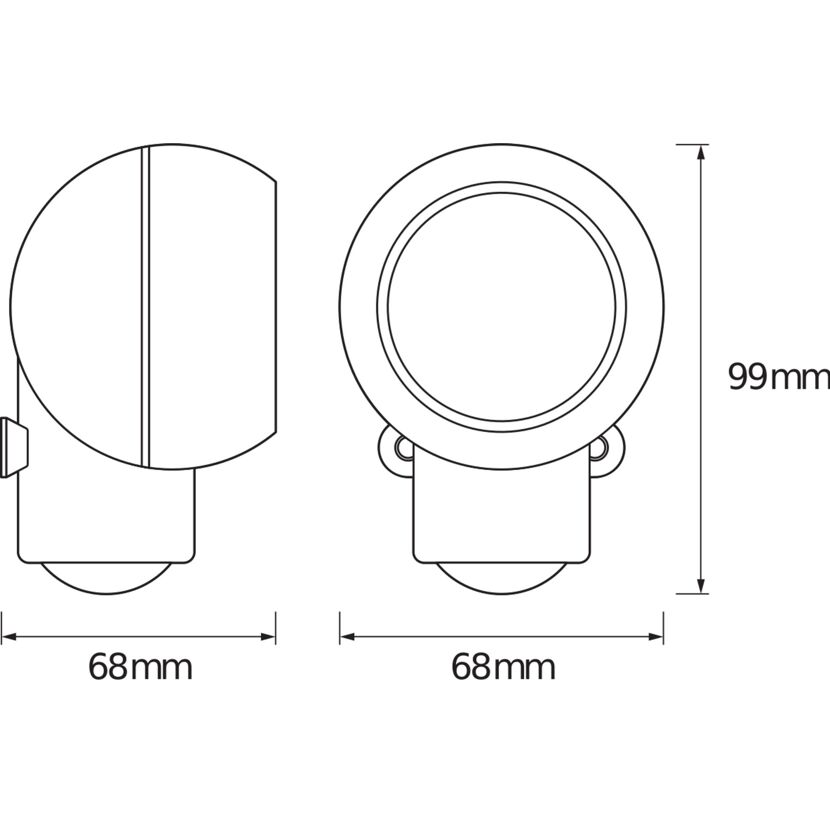 LED-Nachtlicht 'Spylux' 0,3 W 17 lm warmweiß 6,8 x 9,9 x 6,8 cm