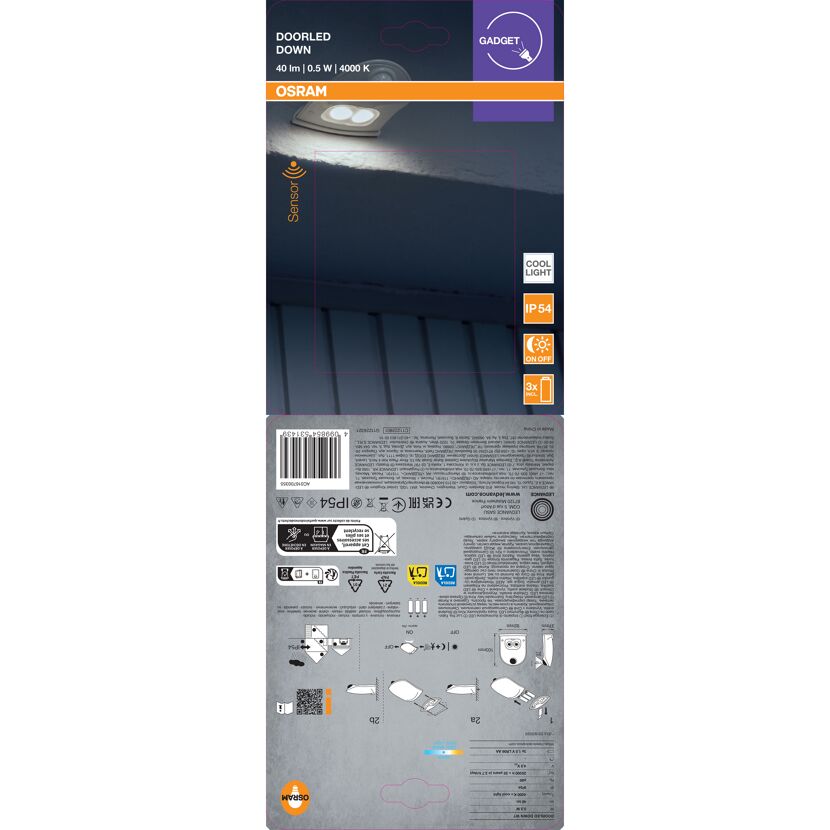 LED-Eingangsleuchte 0,95 W 40 lm neutralweiß 9,2 x 3,7 x 10,3 cm
