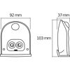 LED-Eingangsleuchte 0,95 W 40 lm neutralweiß 9,2 x 3,7 x 10,3 cm