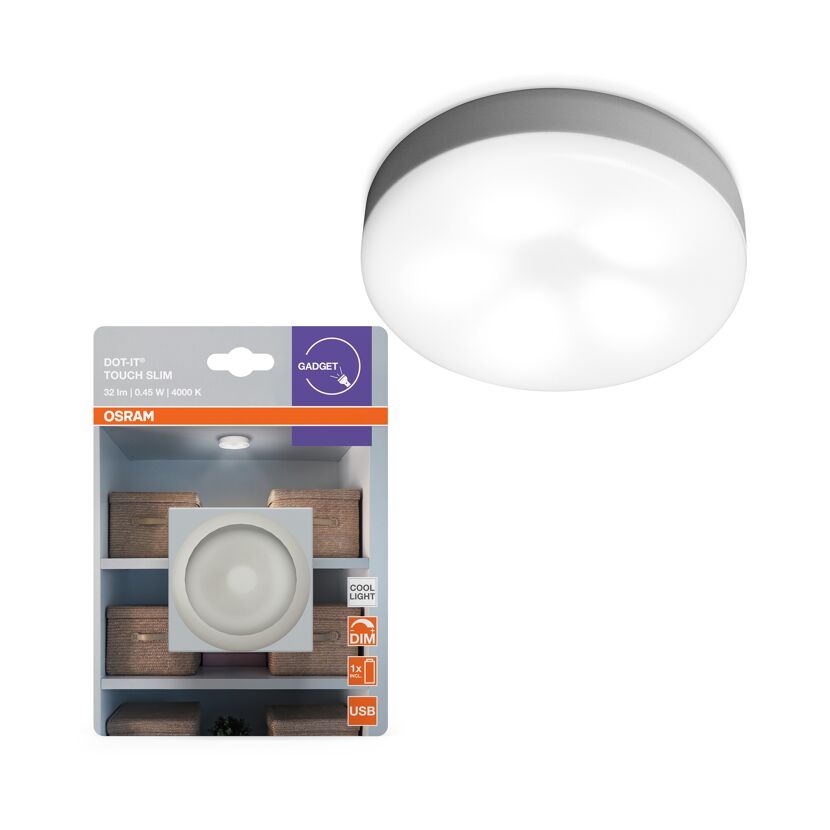 LED-Deckenleuchte 'Dot-It Touch' dimmbar 0,45 W 32 lm neutralweiß Ø 6,5 x 1,8 cm