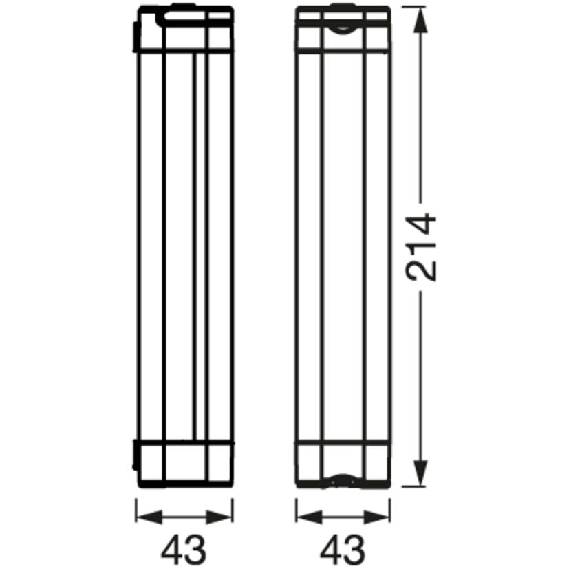 LED-Wandleuchte 'Tasklight' dimmbar 6,9 W 400 lm tageslichtweiß 4,3 x 21,5 x 4,2 cm