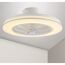 LED-Deckenleuchte mit Ventilator weiß, Fernbedienung Ø 51 cm