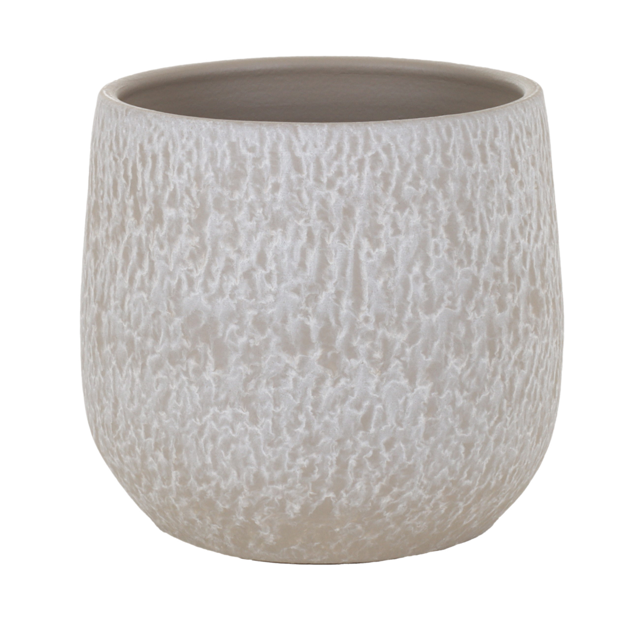 Übertopf 'Fundo' cremefarben Ø 19 x 17 cm