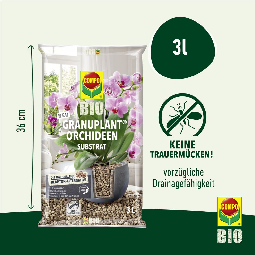 Bio-Substrat 'Granuplant Orchideen' 3 l