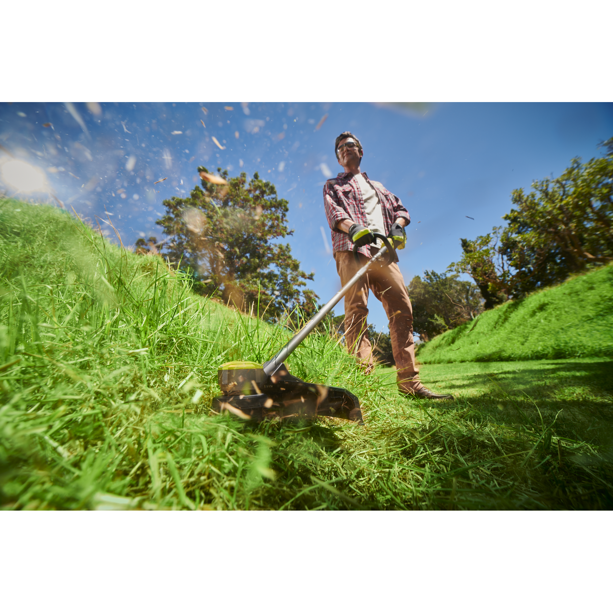 Akku-Rasentrimmer 'One+ HP Whisper™ Brushless RY18LTX38A-0' 18 V ohne Akku und Ladegerät