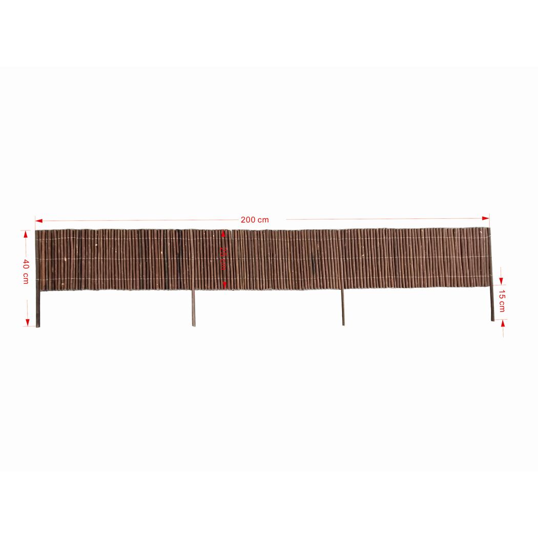 Beetumrandung gerade Weide 200 x 25/40 cm