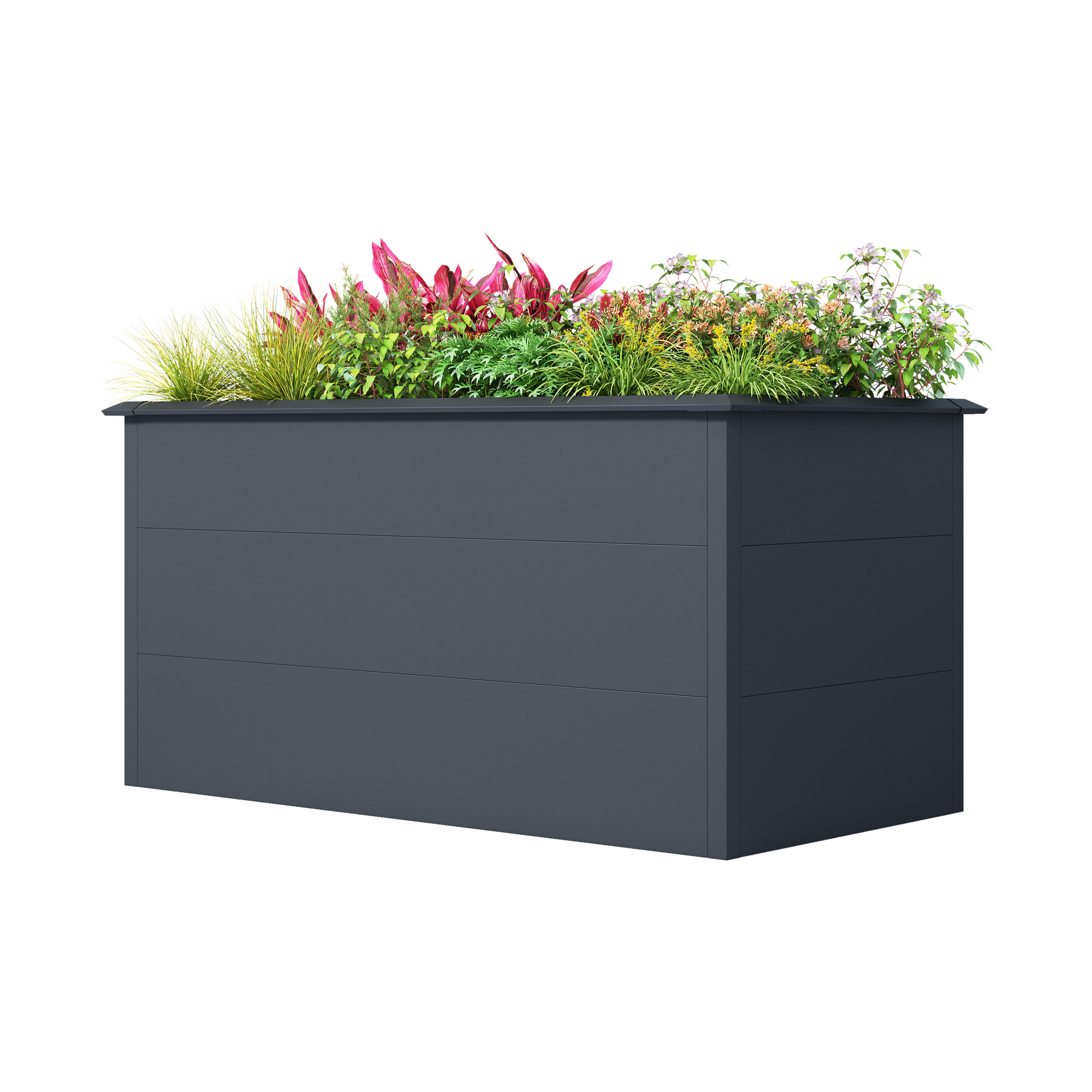 Hochbeet 'Moni' mit Schneckenkante anthrazit 150 x 77 x 75 cm