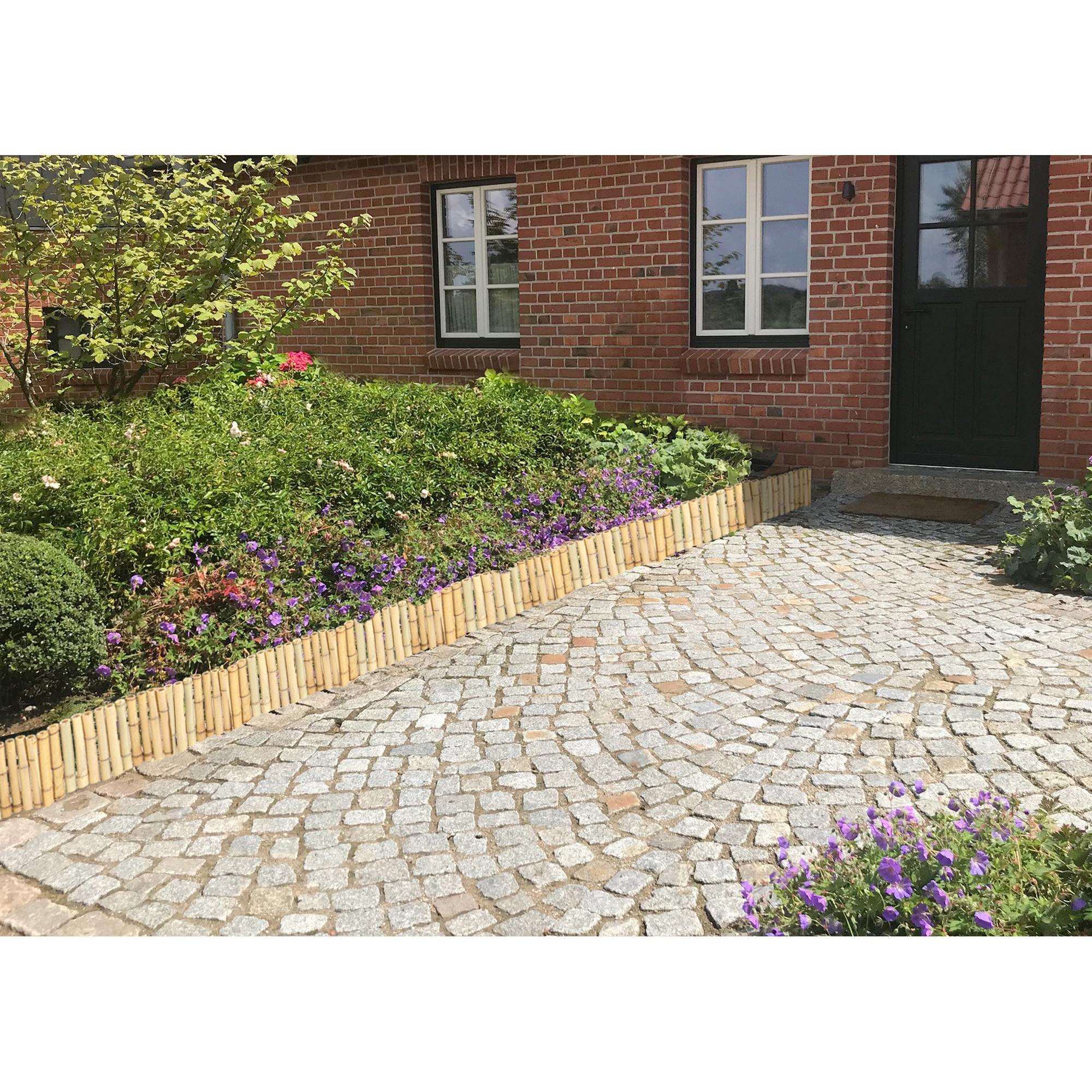 Beetabtrennung Bambus naturfarben 114 x 18/36 cm