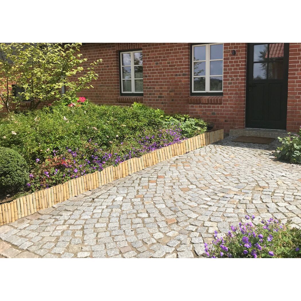 Beetabtrennung Bambus naturfarben 114 x 18/36 cm