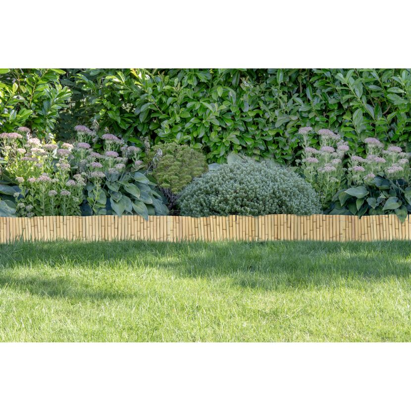 Beetabtrennung Bambus naturfarben 114 x 18/36 cm