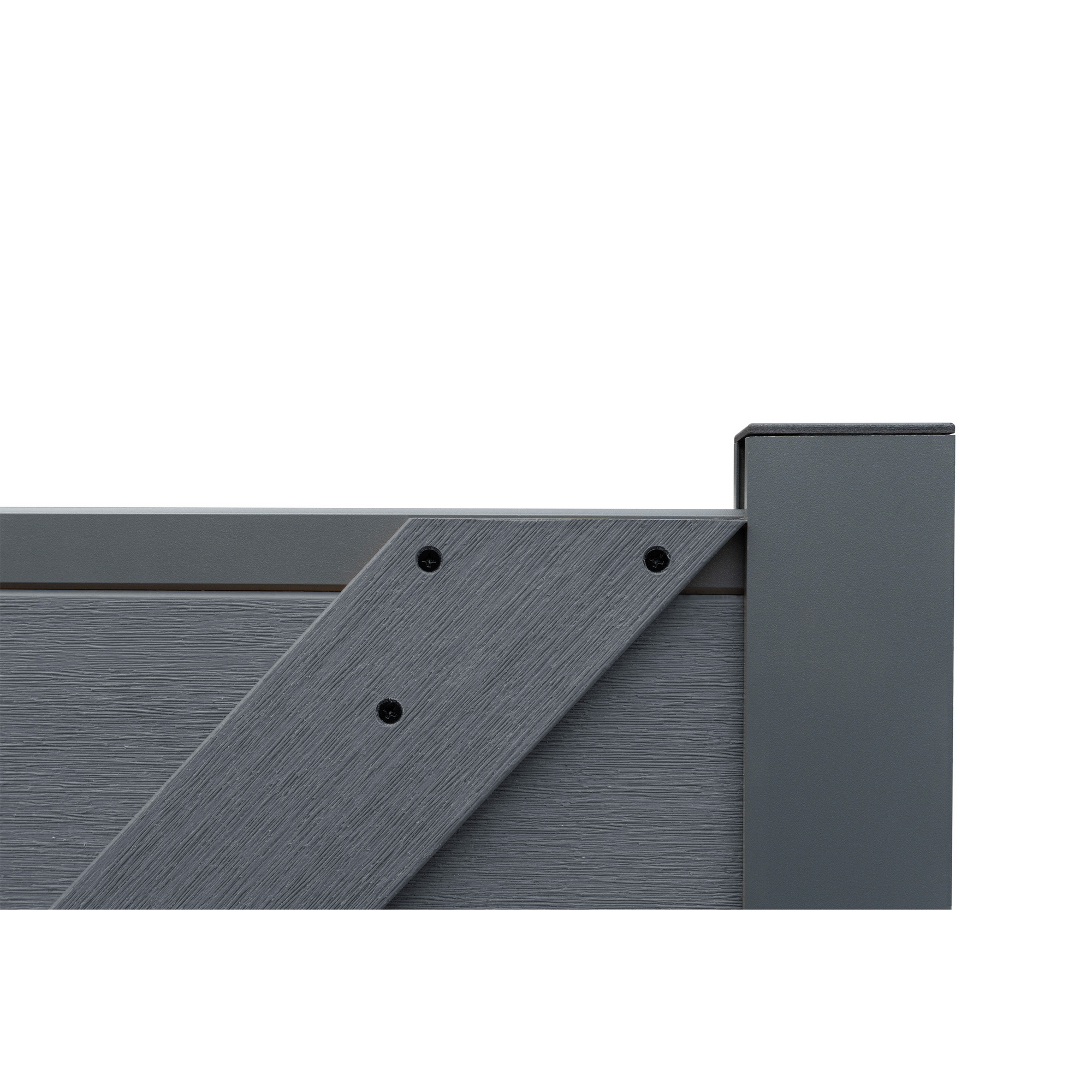 Zaun-Tor 'Tim' WPC anthrazit 103 x 175 x 16 cm