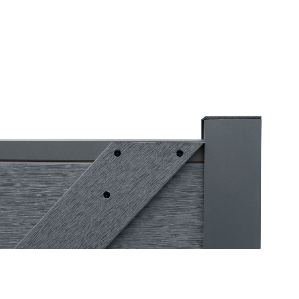 Zaun-Tor 'Tim' WPC anthrazit 103 x 175 x 16 cm