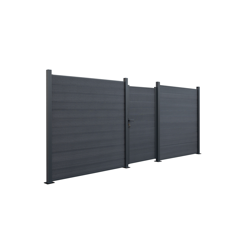 Zaun-Tor 'Tim' WPC anthrazit 103 x 175 x 16 cm