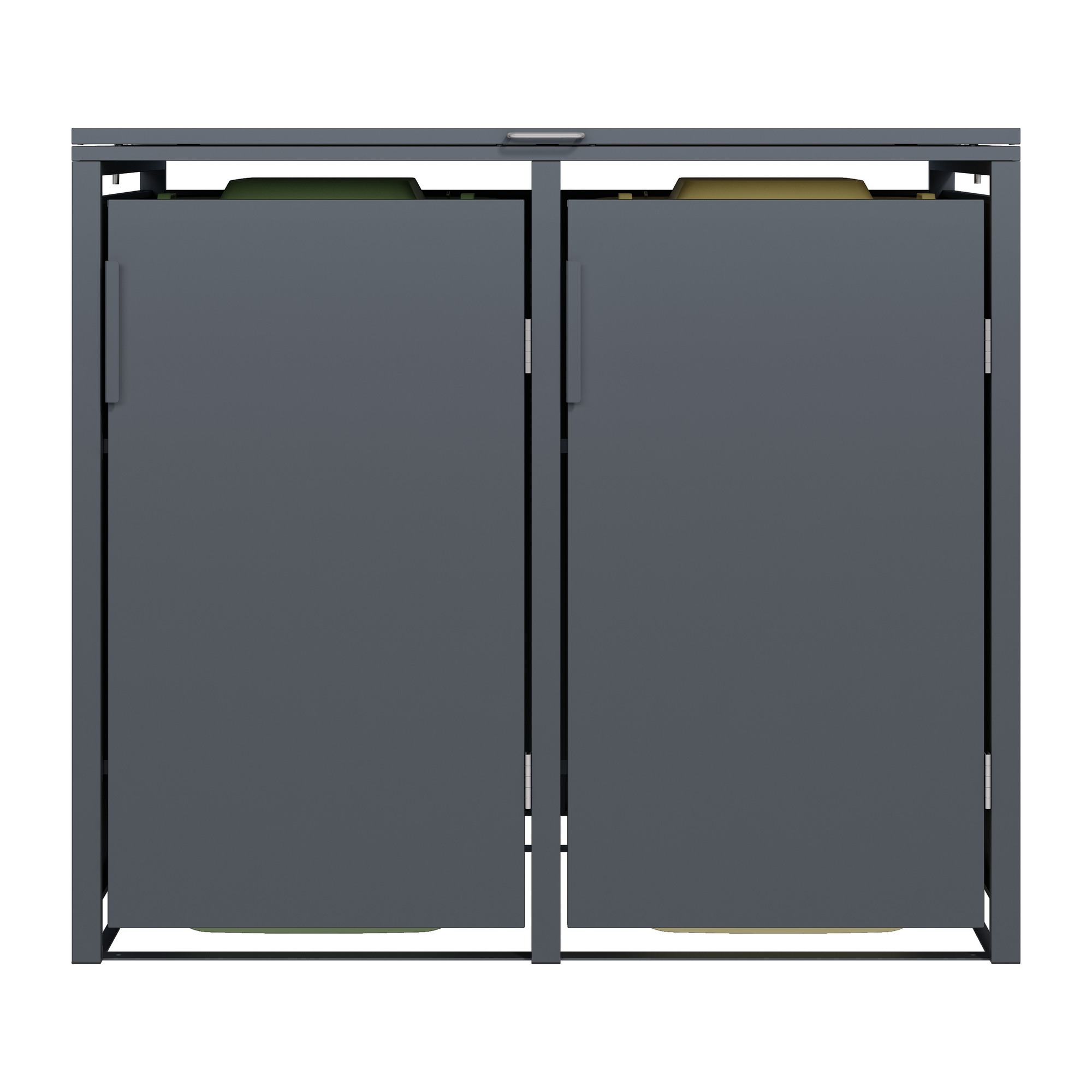 Mülltonnenbox 'Clara' mit Softclose anthrazit 132 x 116 x 80 cm