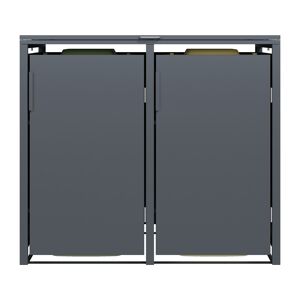 Mülltonnenbox 'Clara' mit Softclose anthrazit 132 x 116 x 80 cm