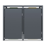 Mülltonnenbox 'Clara' mit Softclose anthrazit 132 x 116 x 80 cm