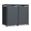 Mülltonnenbox 'Clara' mit Softclose anthrazit 132 x 116 x 80 cm