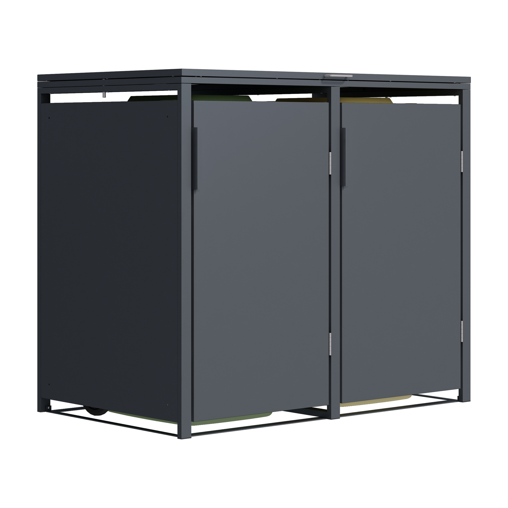 Mülltonnenbox 'Clara' mit Softclose anthrazit 132 x 116 x 80 cm