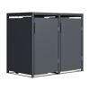 Mülltonnenbox 'Clara' mit Softclose anthrazit 132 x 116 x 80 cm