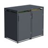 Mülltonnenbox 'Clara' mit Softclose anthrazit 132 x 116 x 80 cm