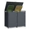 Mülltonnenbox 'Clara' mit Softclose anthrazit 132 x 116 x 80 cm