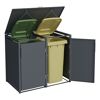 Mülltonnenbox 'Clara' mit Softclose anthrazit 132 x 116 x 80 cm