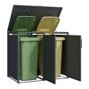 Mülltonnenbox 'Clara' mit Softclose anthrazit 132 x 116 x 80 cm