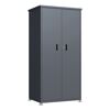 Geräteschrank 'Hanna' Stahl anthrazit 90 x 187 x 65 cm