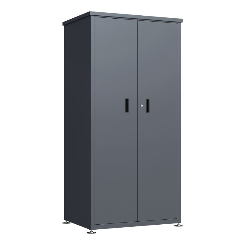 Geräteschrank 'Hanna' Stahl anthrazit 90 x 187 x 65 cm