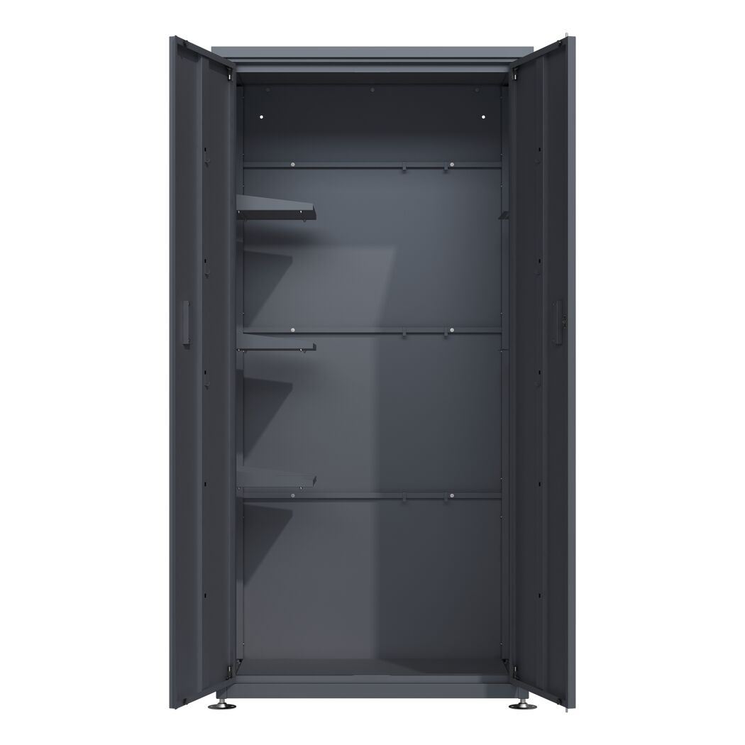 Geräteschrank 'Hanna' Stahl anthrazit 90 x 187 x 65 cm