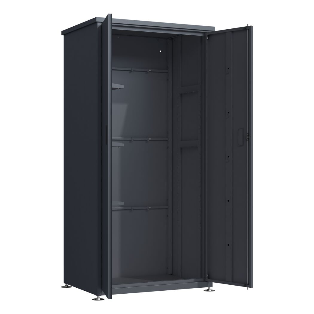 Geräteschrank 'Hanna' Stahl anthrazit 90 x 187 x 65 cm