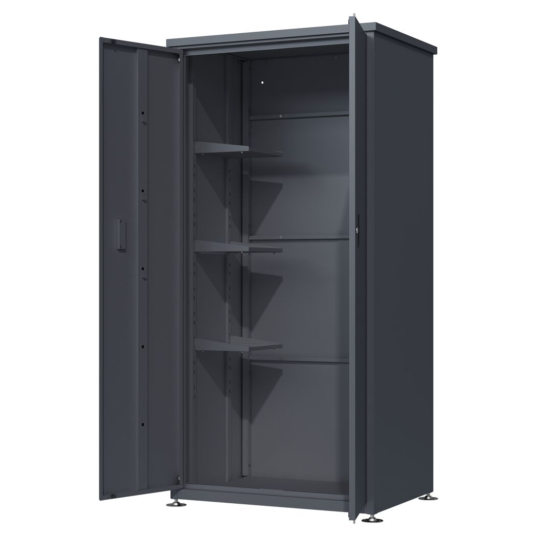 Geräteschrank 'Hanna' Stahl anthrazit 90 x 187 x 65 cm