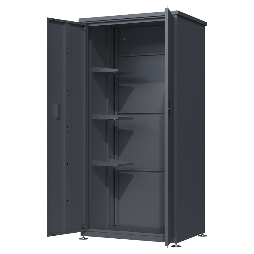 Geräteschrank 'Hanna' Stahl anthrazit 90 x 187 x 65 cm