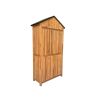 Geräteschrank 'Bella' Akazienholz naturbelassen 100 x 190 x 42,8 cm