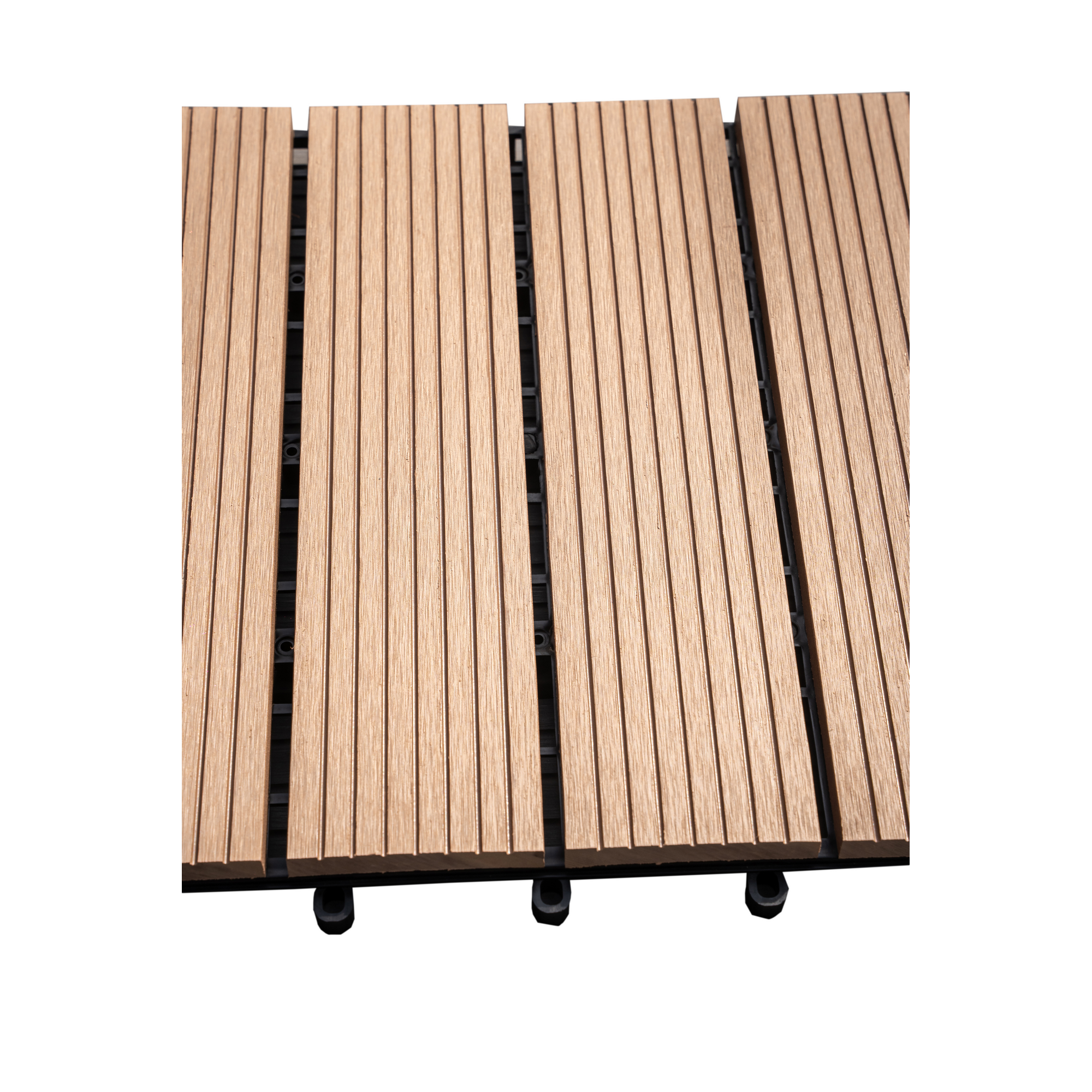 Klickfliese WPC grau 30 x 30 x 2 cm 4 Stück